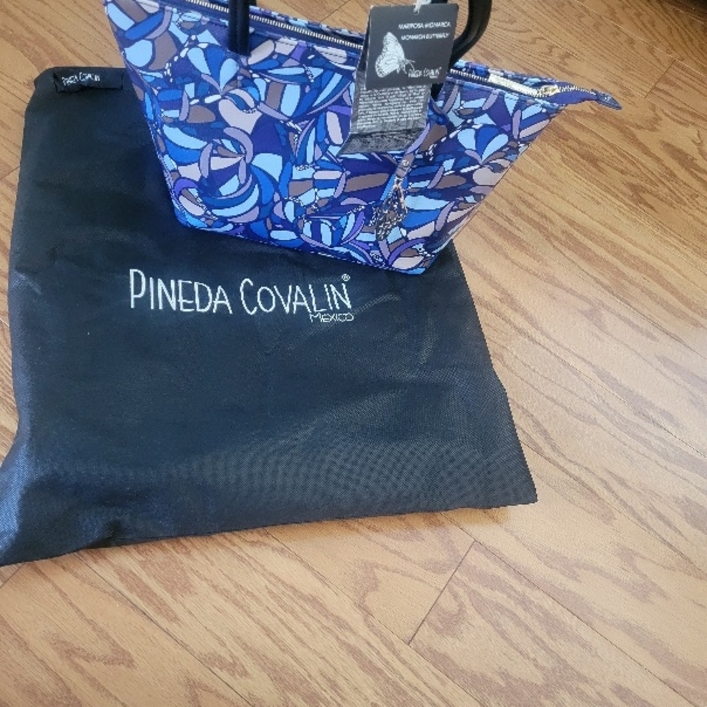 Pineda Covalin Blue and Purple Patterned Tote